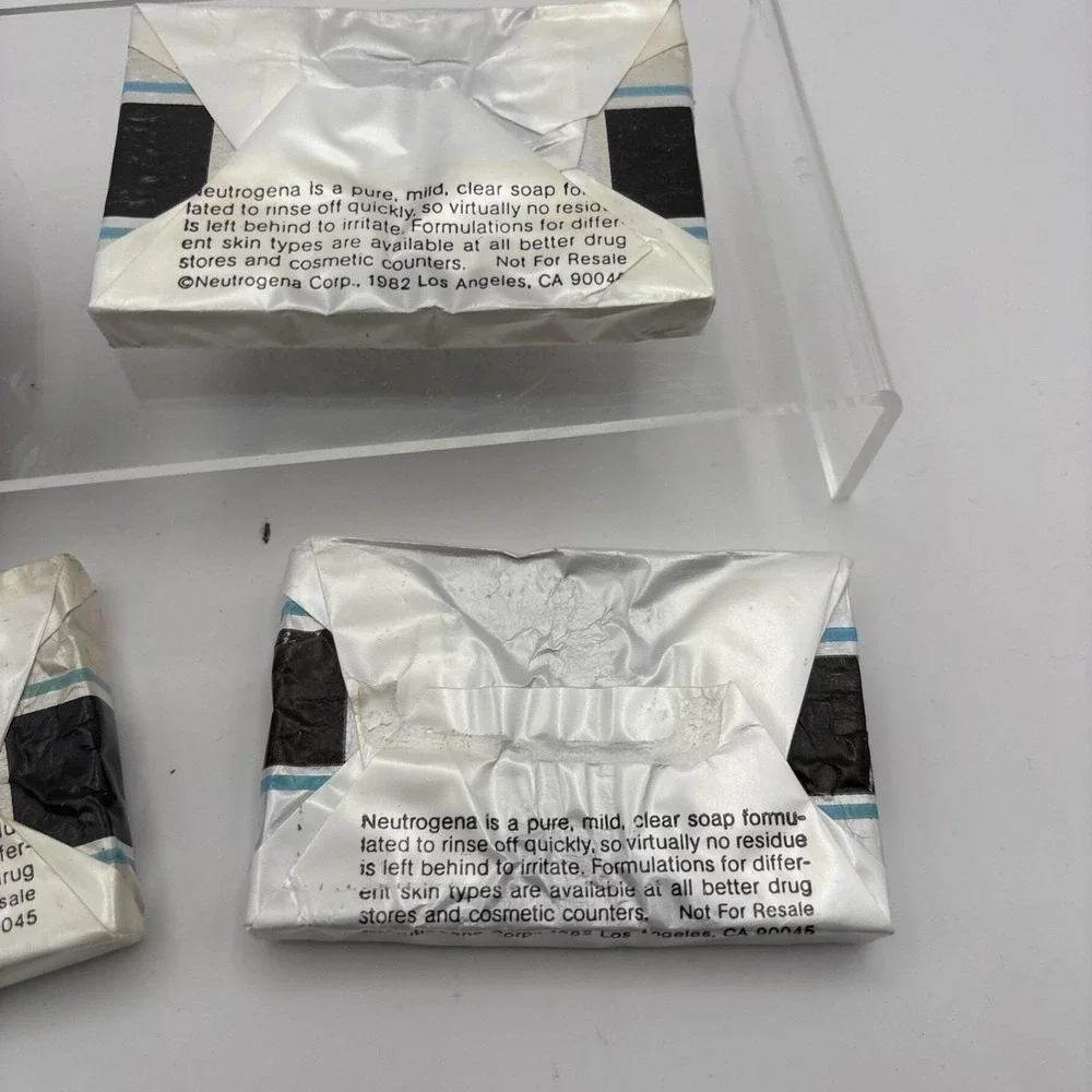 Vtg~Neutrogena~The Unique Transparent Soap~Set of 4~Travel Size (1 oz)